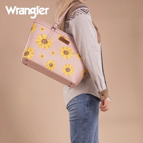 Wrangler Sunflower Print Tote Bag Pink - Picture 4 of 4